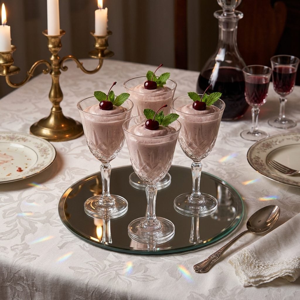 Prune Whip in Crystal Goblets, Presented Like It Was the Grand Finale of a French Restaurant