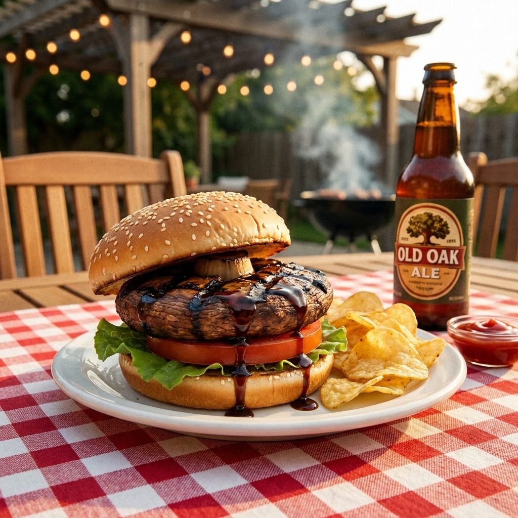The Portobello Mushroom Burger Your Host Called 'Gourmet Vegetarian'