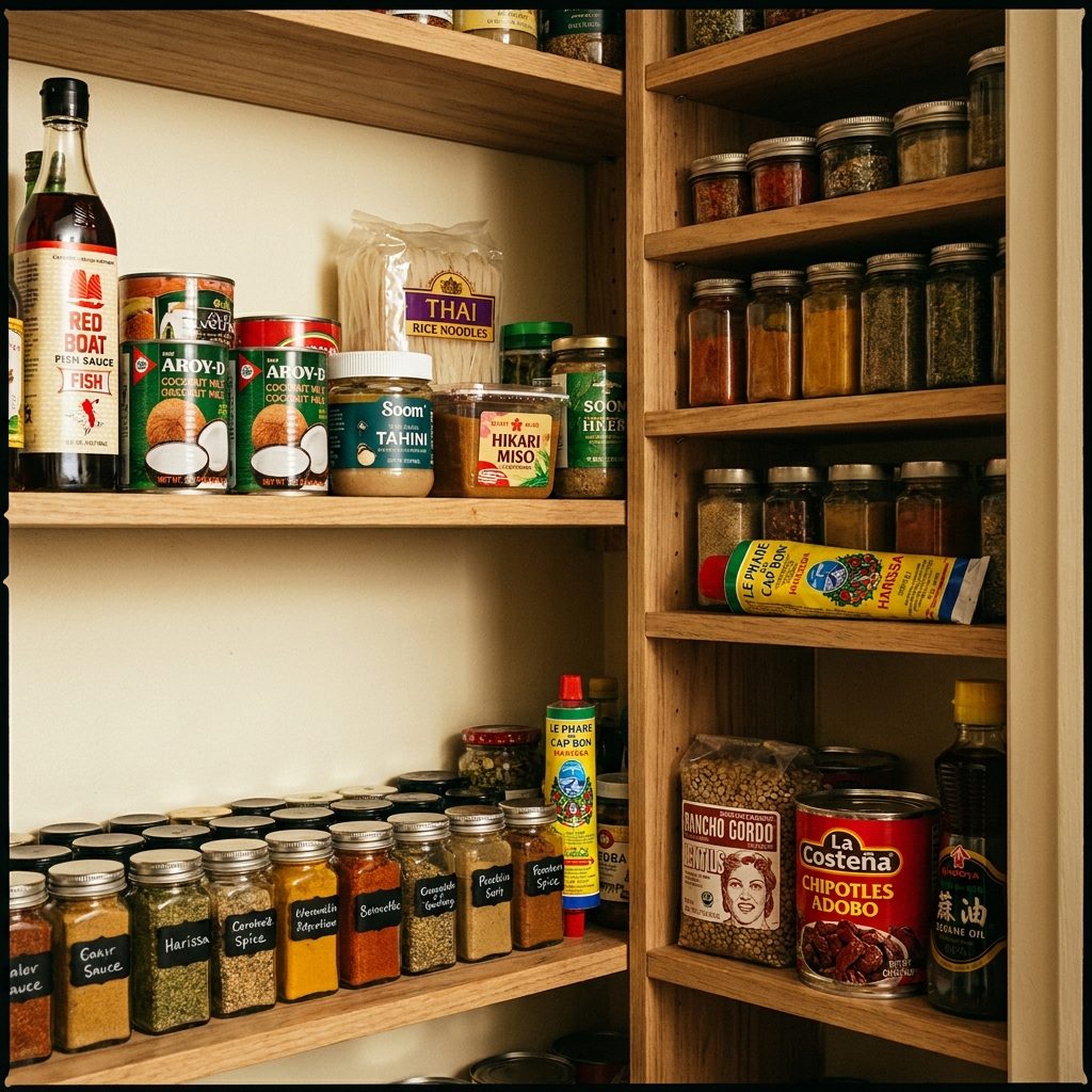 Keeping a Pantry Full of Ingredients for Cuisines Nobody Has the Energy to Cook on Weeknights