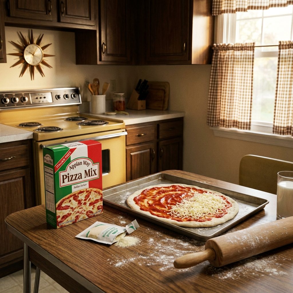 The Appian Way Pizza Mix That Wasn't Frozen at All but Lived Next to the Hamburger Helper and Made You Feel Like a Pizzeria