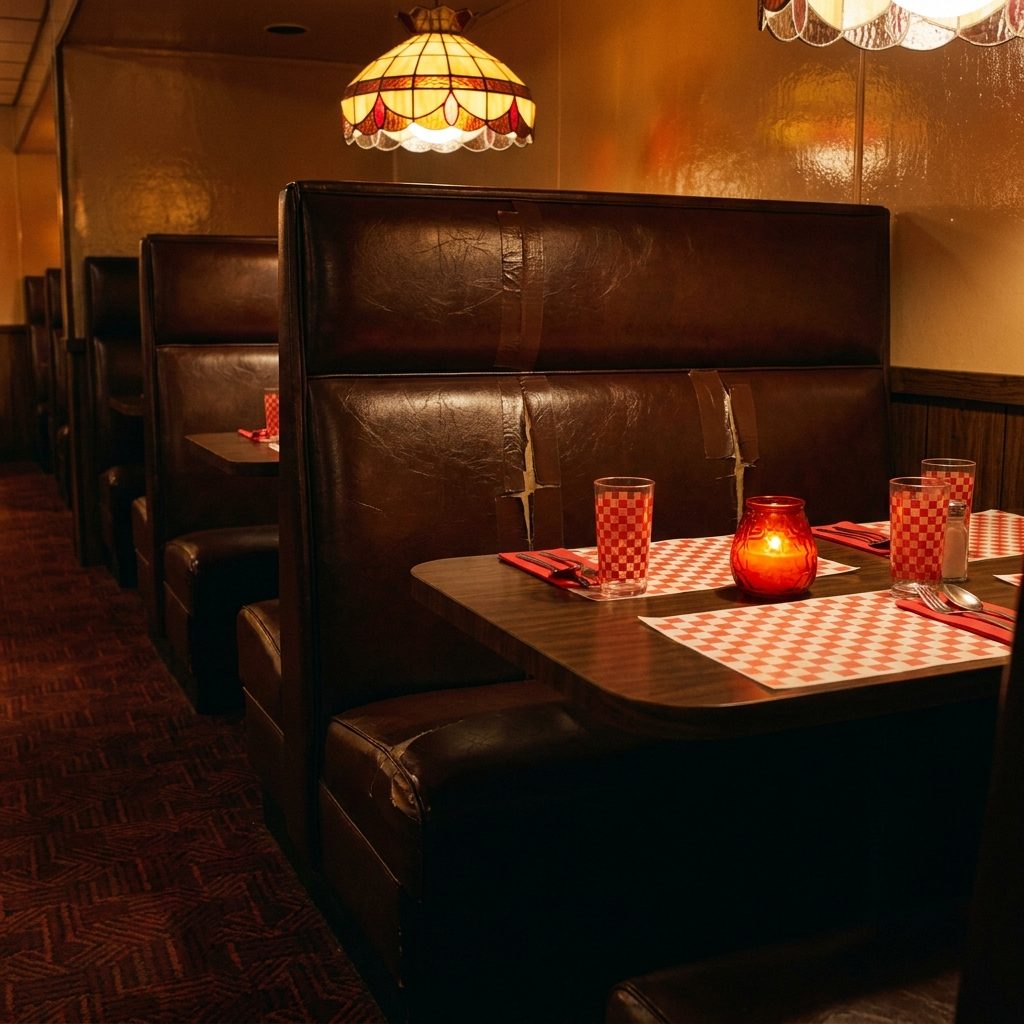 The Brown Vinyl Booth That Stuck to the Back of Your Legs in Summer