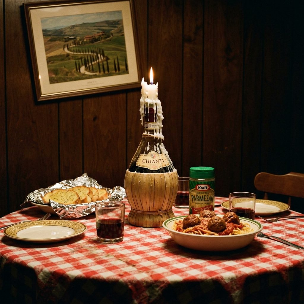 The Chianti Bottle on the Table That Nobody Ever Actually Drank From