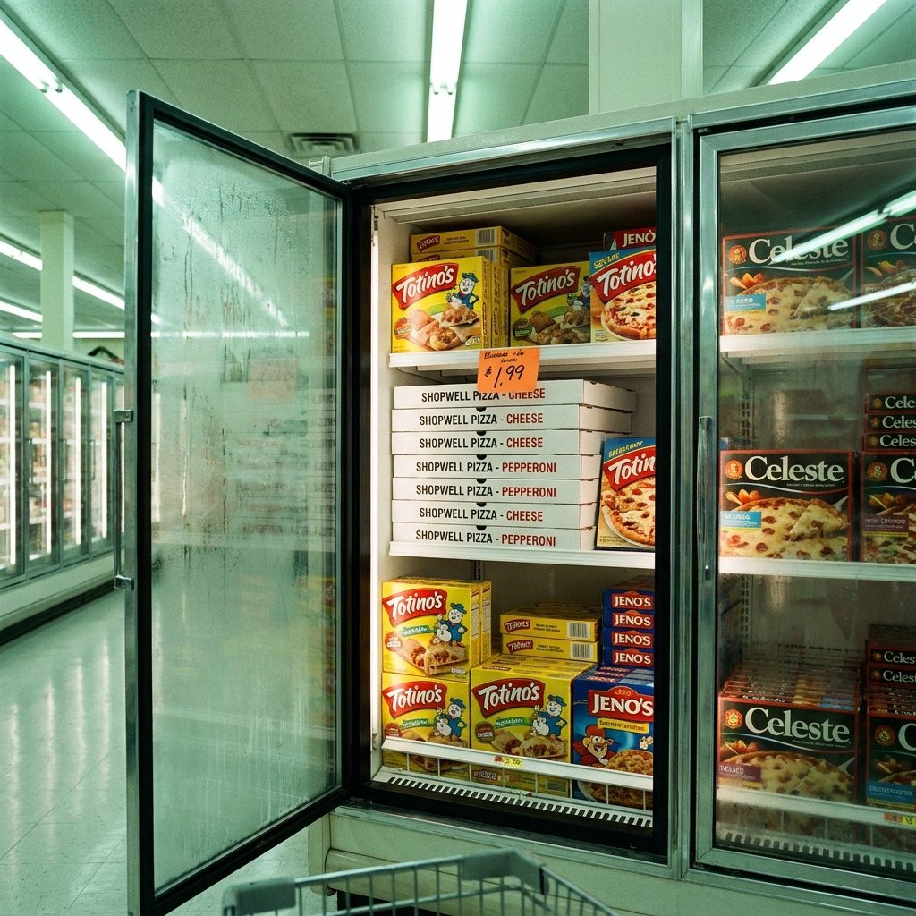 The Kroger or Safeway Store-Brand Frozen Pizza That Came in a White Box With Exactly Zero Personality