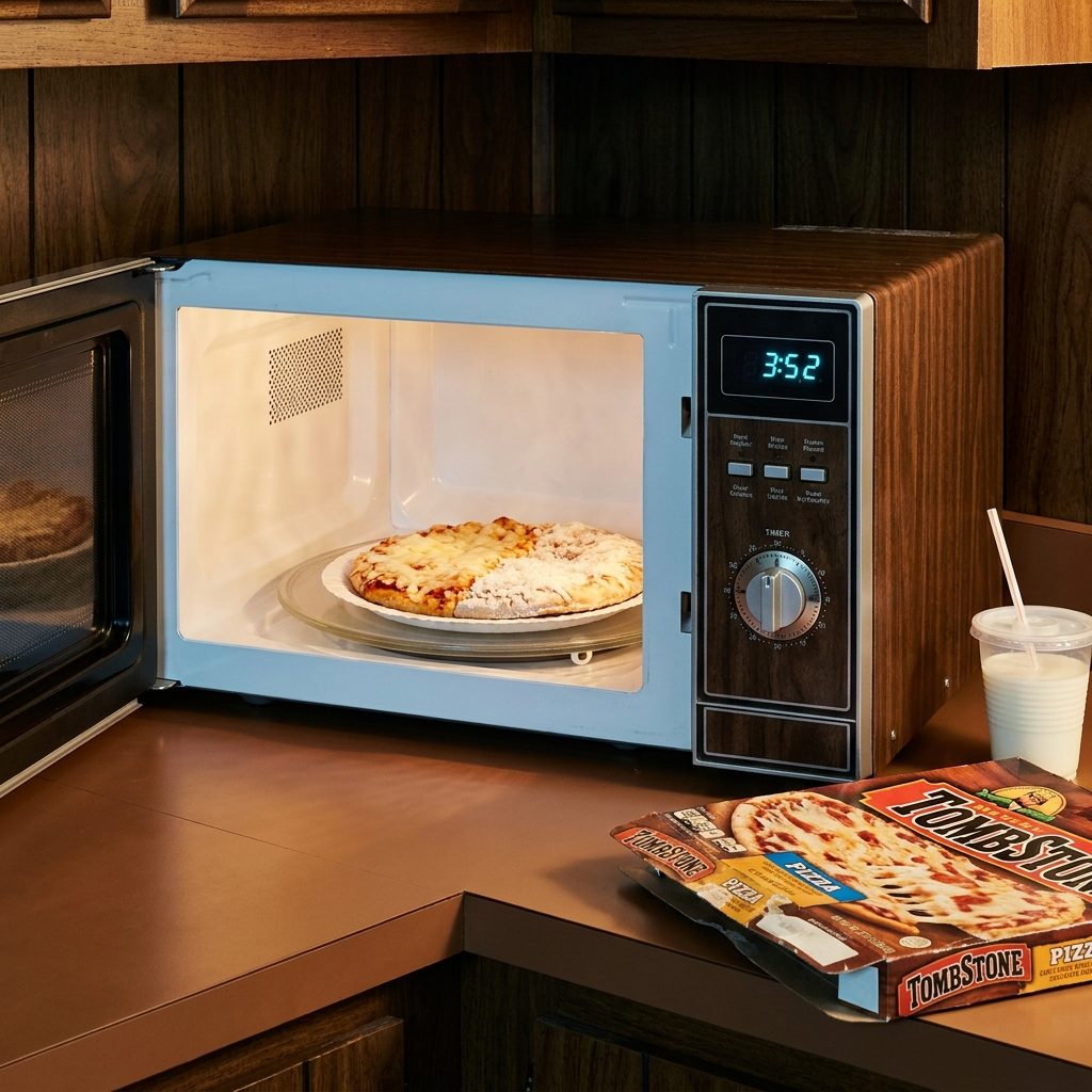 The Microwave Frozen Pizza Era, When We All Pretended Rubber Crust Was Acceptable