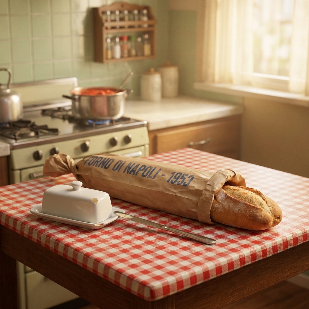 The Paper Bag of Italian Bread From the Bakery Two Streets Over