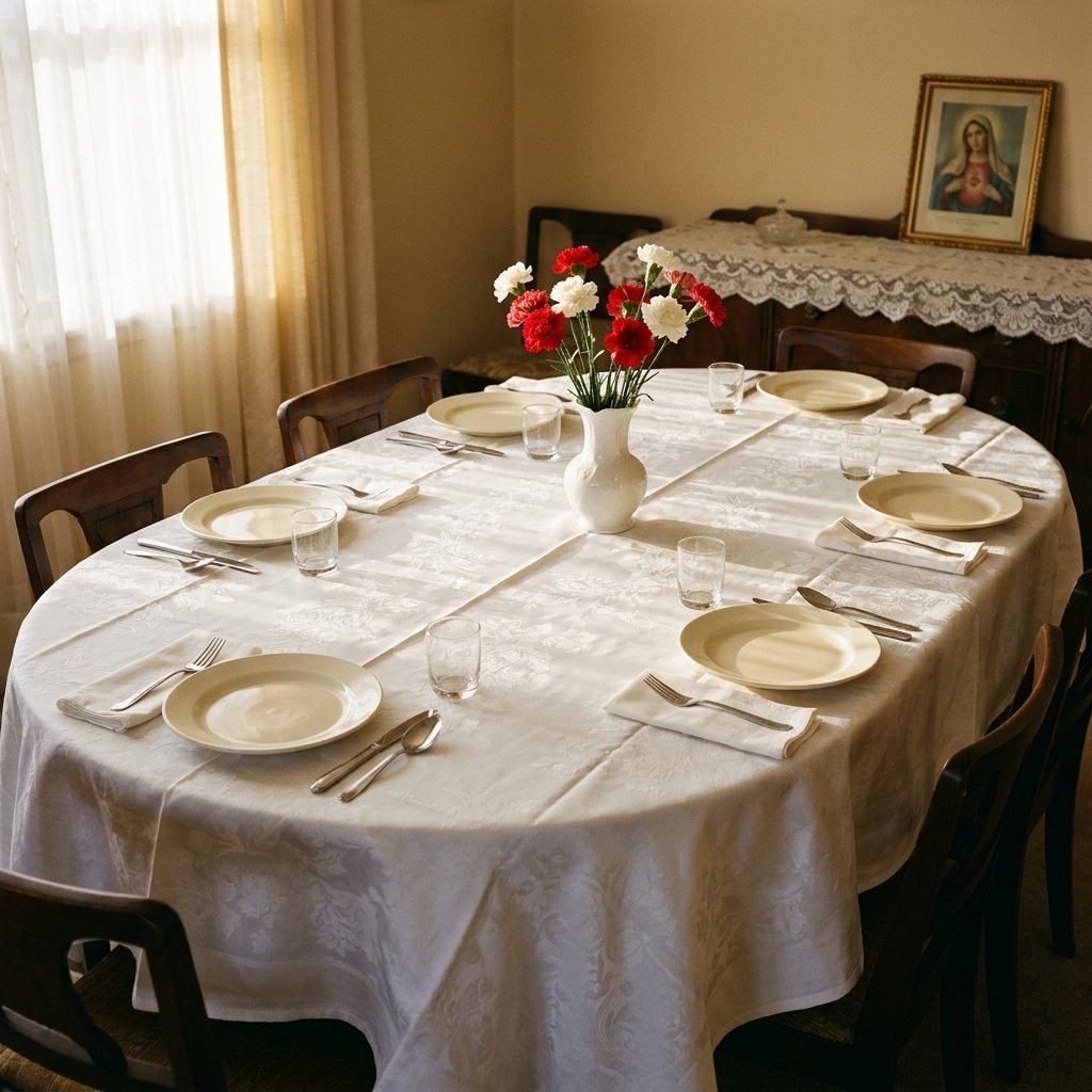 The Tablecloth That Came Out of the Cedar Chest Twice a Year