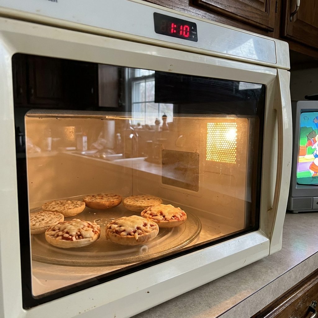 Watching the Cheese Bubble Through the Microwave Door Like It Was the Most Important Thing Happening