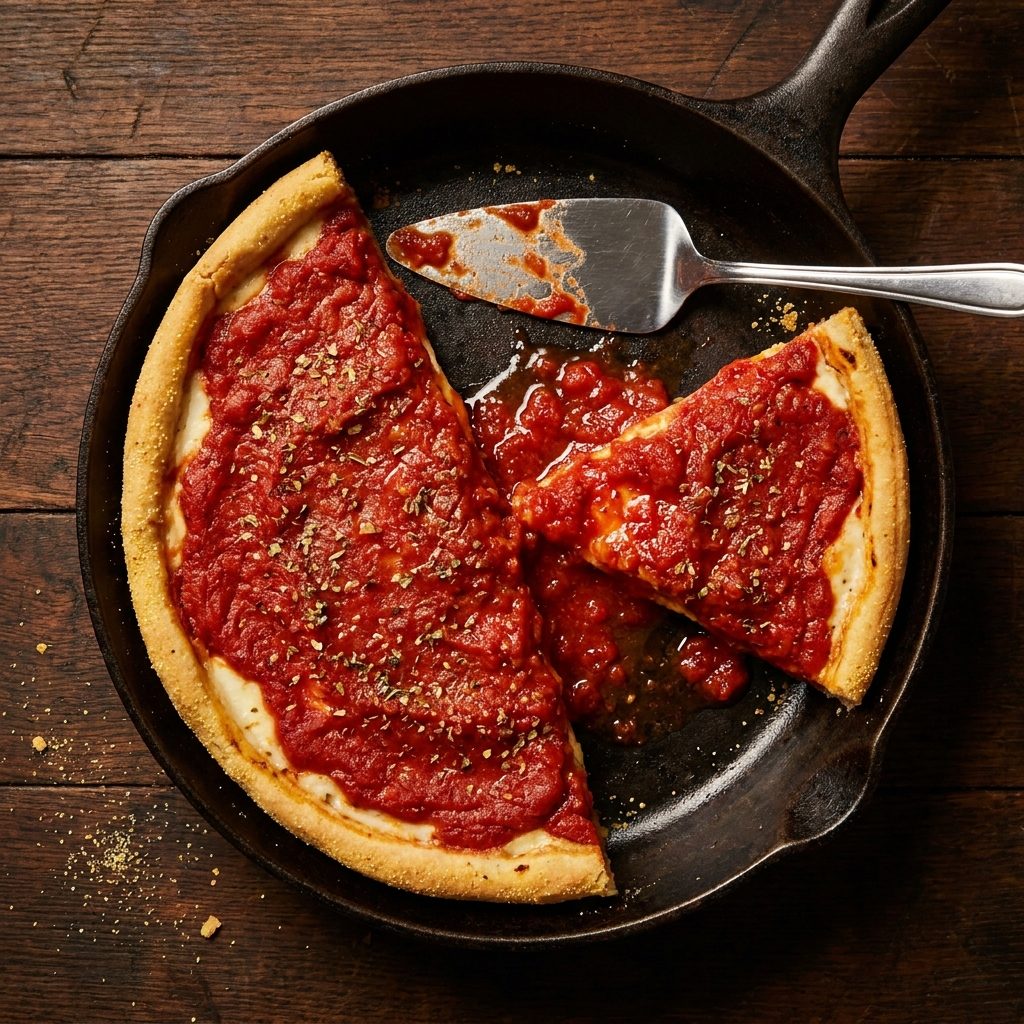 The Way the Crushed Tomato Sauce Pooled in the Center Like a Red Lake After the First Slice Was Gone