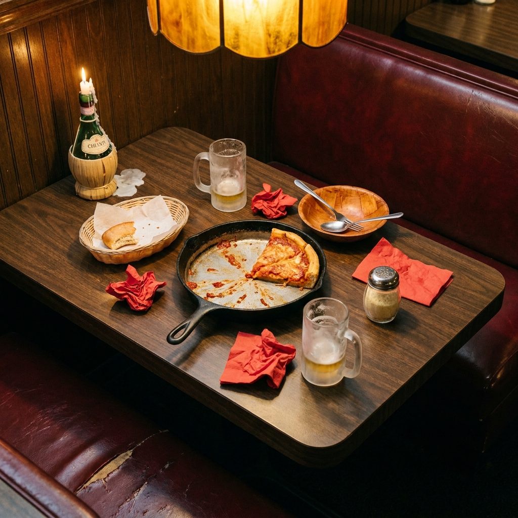 The Way Nobody Ordered Dessert Because a Single Slice of Deep Dish Had Already Ended the Conversation