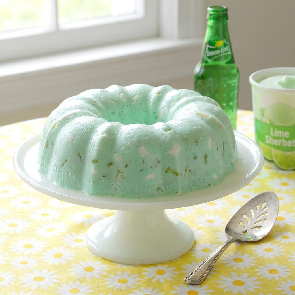 The 7-Up and Lime Sherbet Congealed Salad That Fizzed Going In
