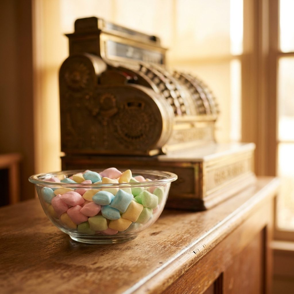 The Bowl of Pastel Mints Nobody Actually Paid For