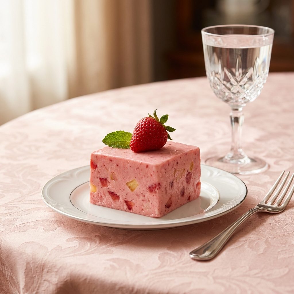 The Champagne Salad With Cream Cheese, Pineapple, and Frozen Strawberries