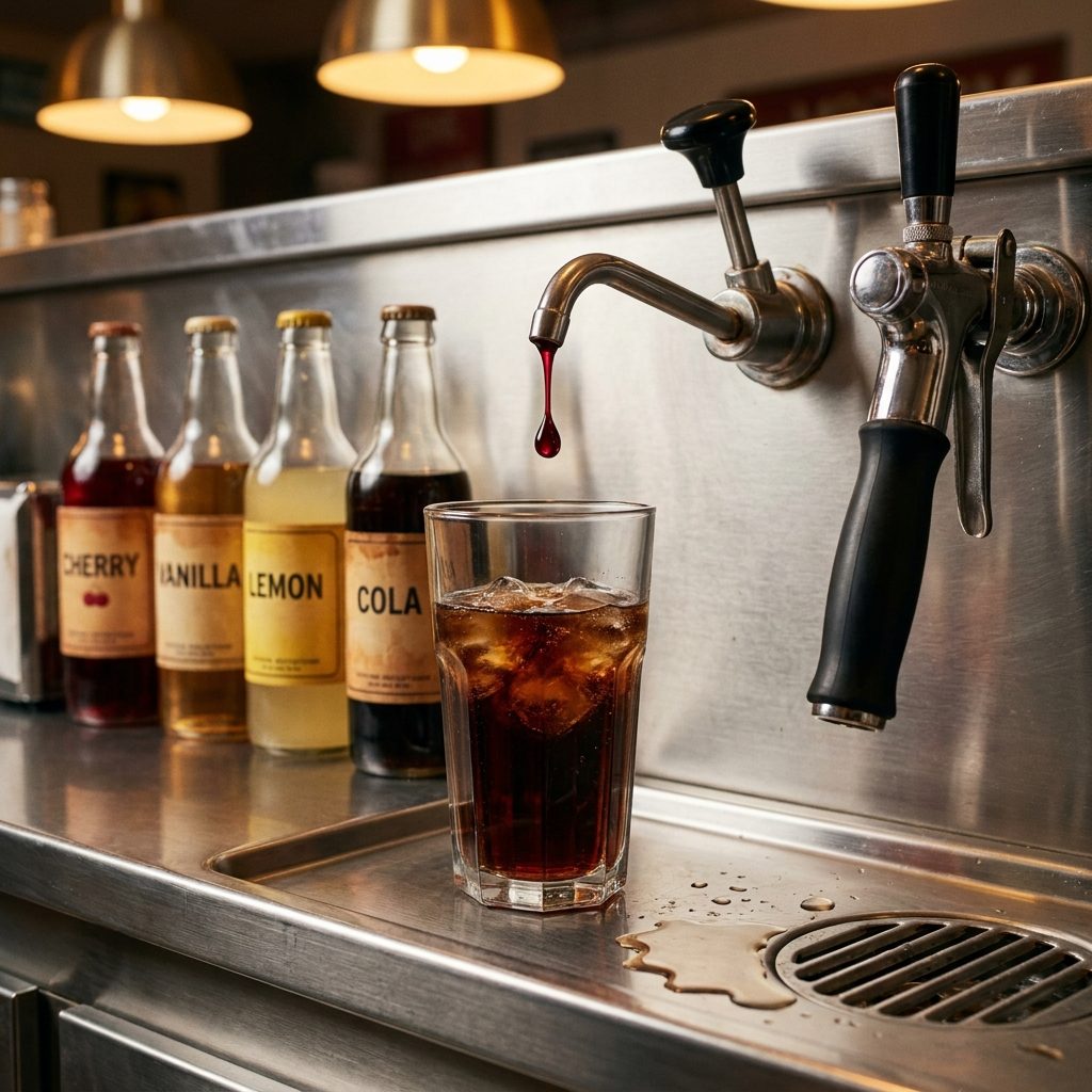 The Cherry Coke Mixed With Cherry Syrup at the Fountain