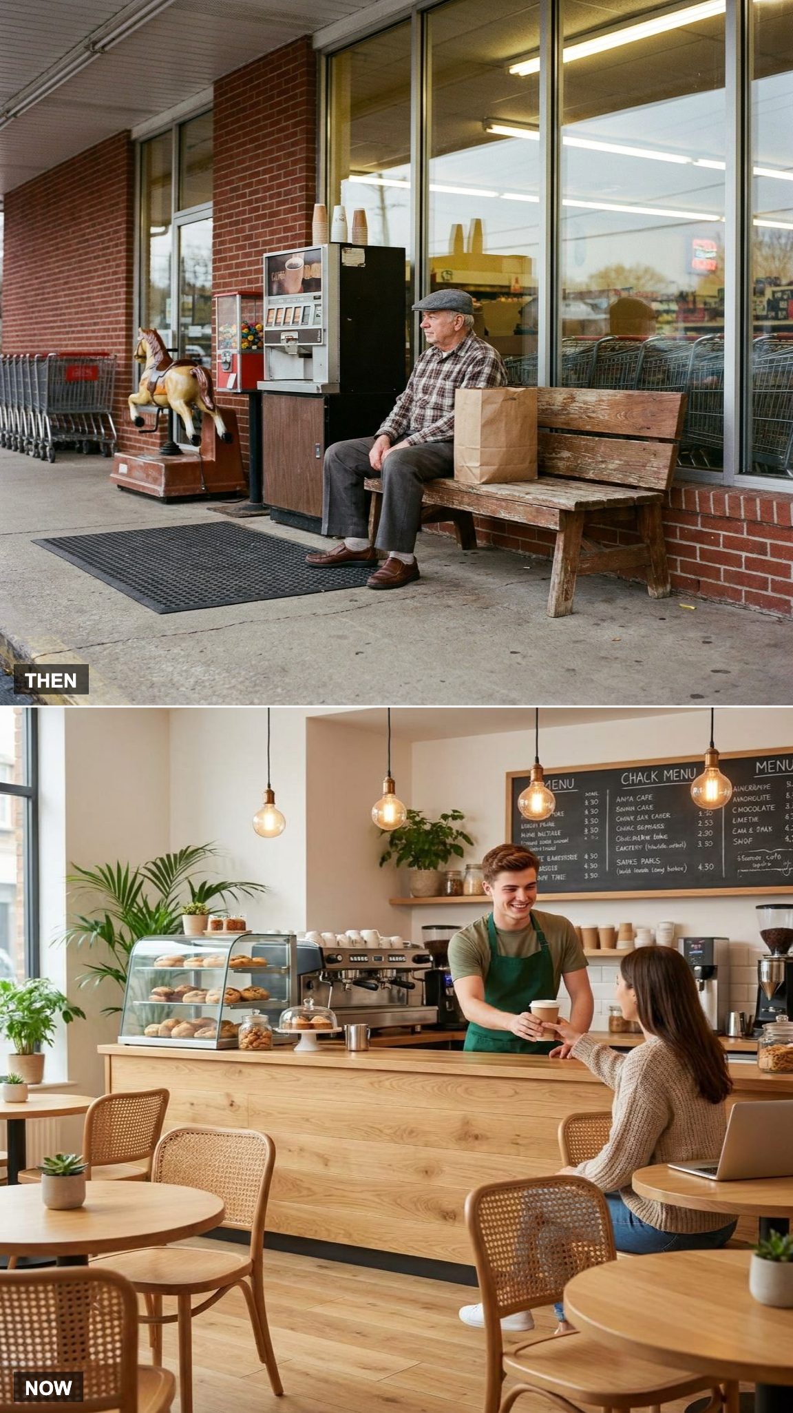 Coffee Bars and Seating: From a Bench Out Front to an In-Store Café
