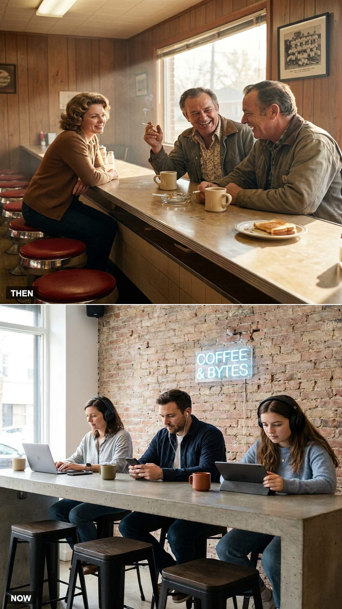 Counter Conversation vs. Headphones and Silence