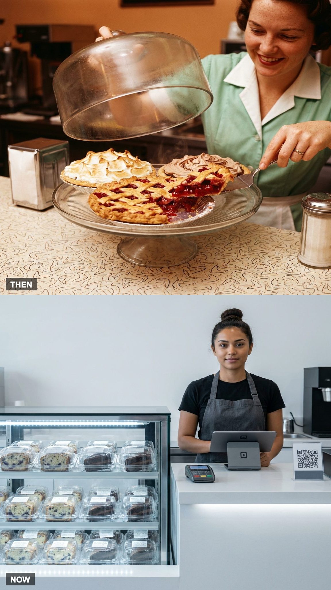 Daily Pie Selection vs. Prepackaged Desserts