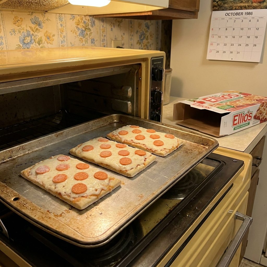 The Ellio's Pizza Rectangles That Came Frozen in a Row of Three