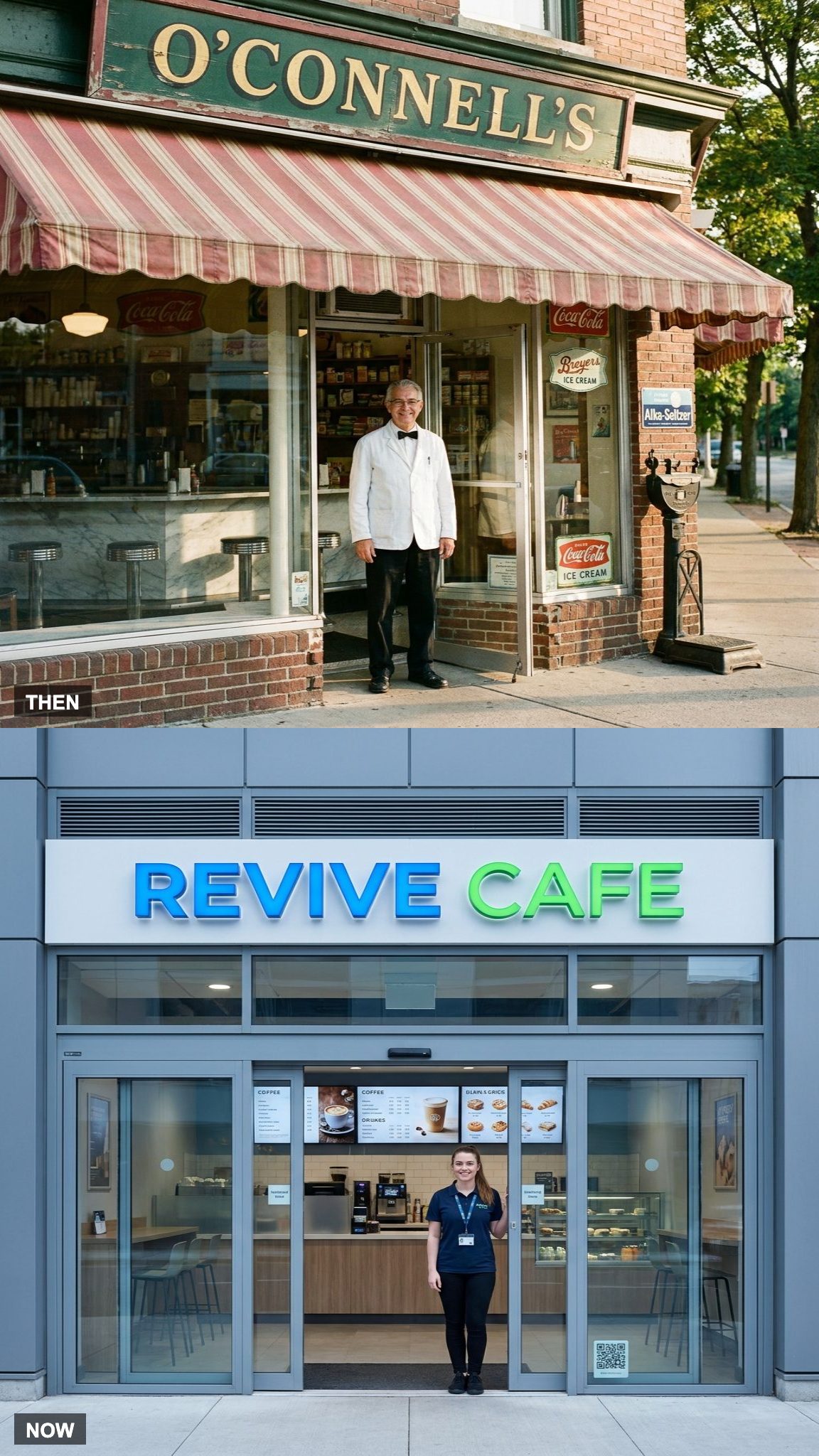 The Family Name Over the Door vs. the National Logo