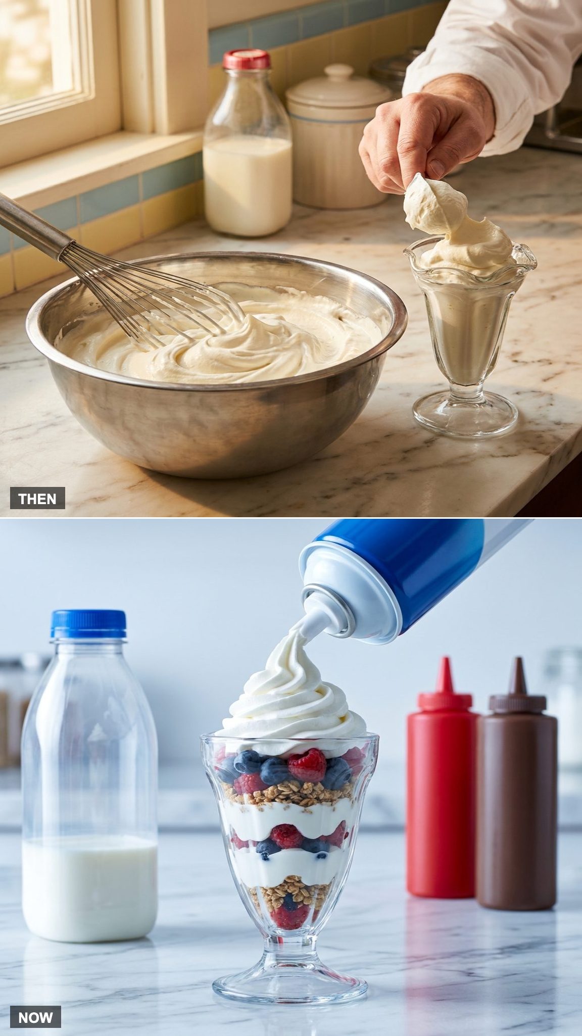 Fresh Whipped Cream vs. Aerosol Toppings