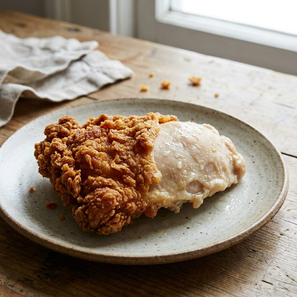 Fried Chicken That Somehow Stayed Crispy-ish Under the Foil