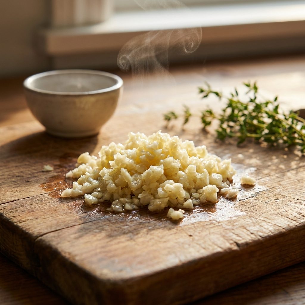 The Garlic That Got Minced Fresh and Changed the Whole Smell of the Kitchen