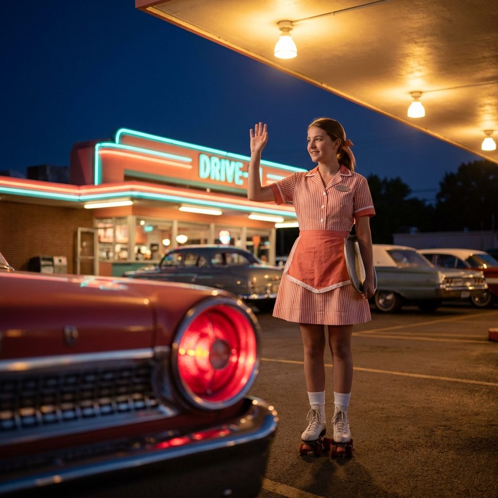 The Goodnight Wave From the Carhop as You Backed Out of Your Space