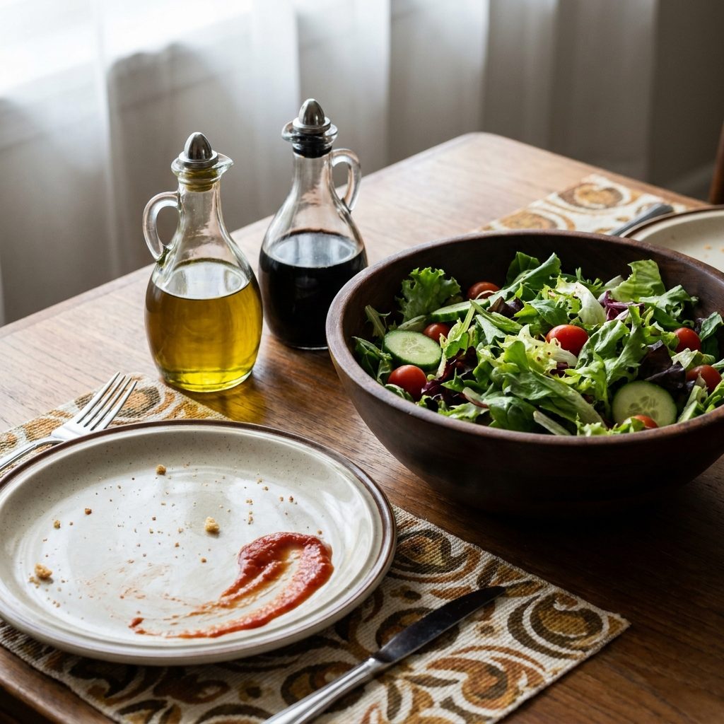 The Green Salad That Arrived After the Pasta, Not Before