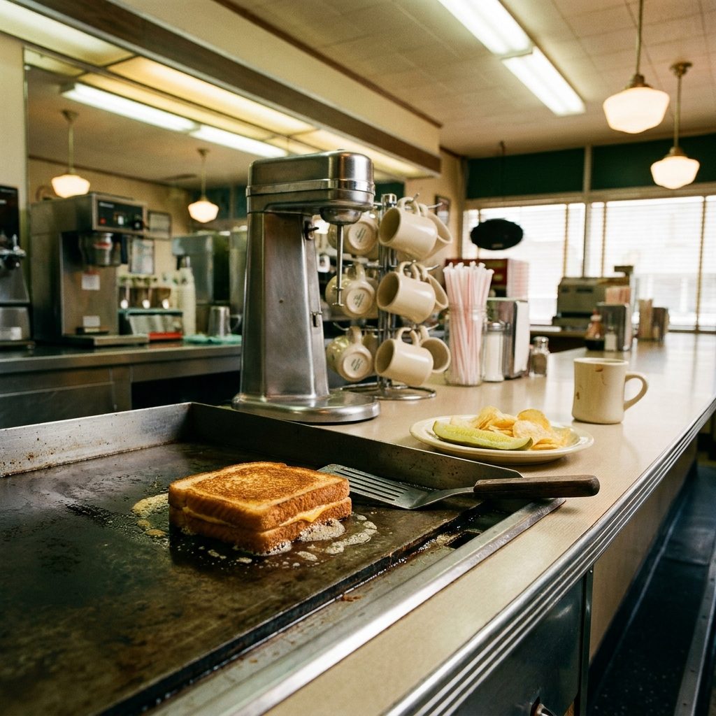 The Grilled Cheese Made on the Small Flat-Top Behind the Counter