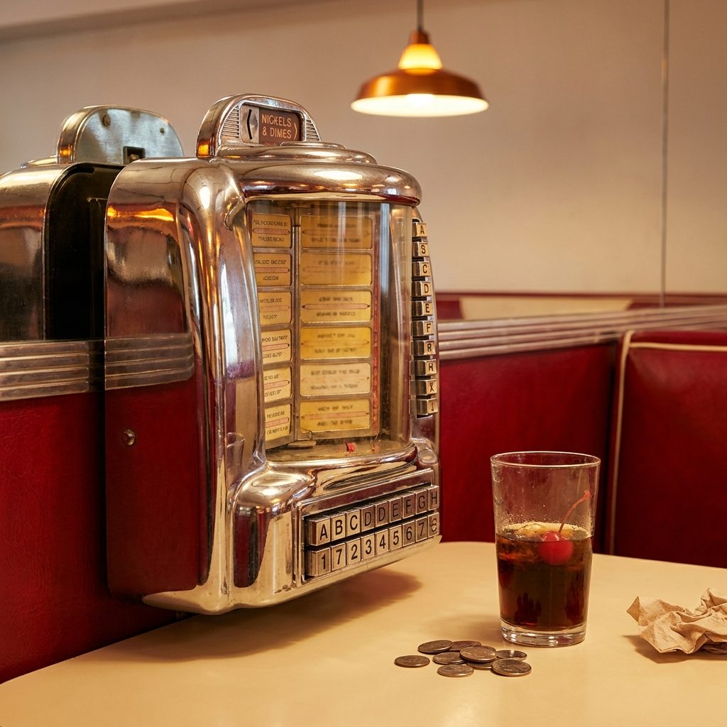 The Jukebox Selector Bolted to the Booth Wall