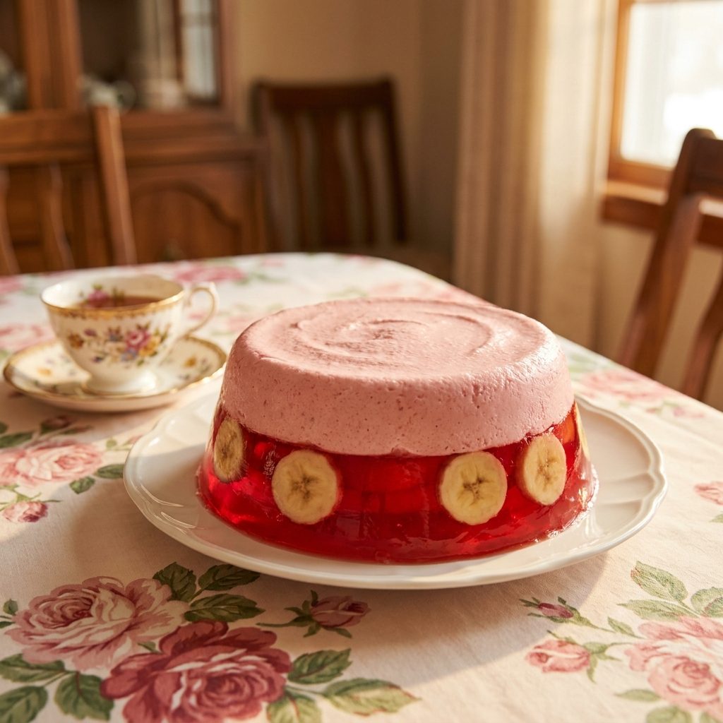 The Layered Strawberry and Banana Jell-O That Took a Steady Hand