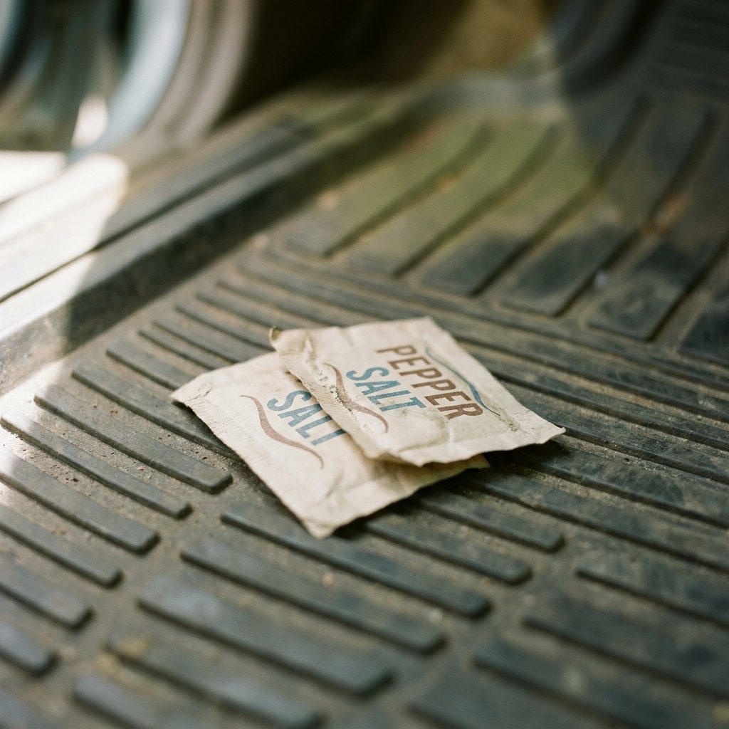 The Little Cardboard Salt and Pepper Packets That Always Ended Up on the Floor Mat