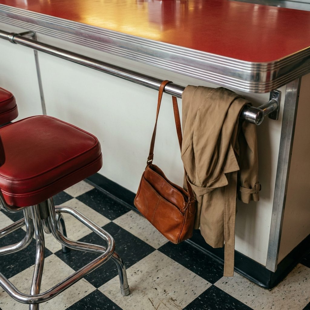 The Chrome Rail Along the Front of the Counter