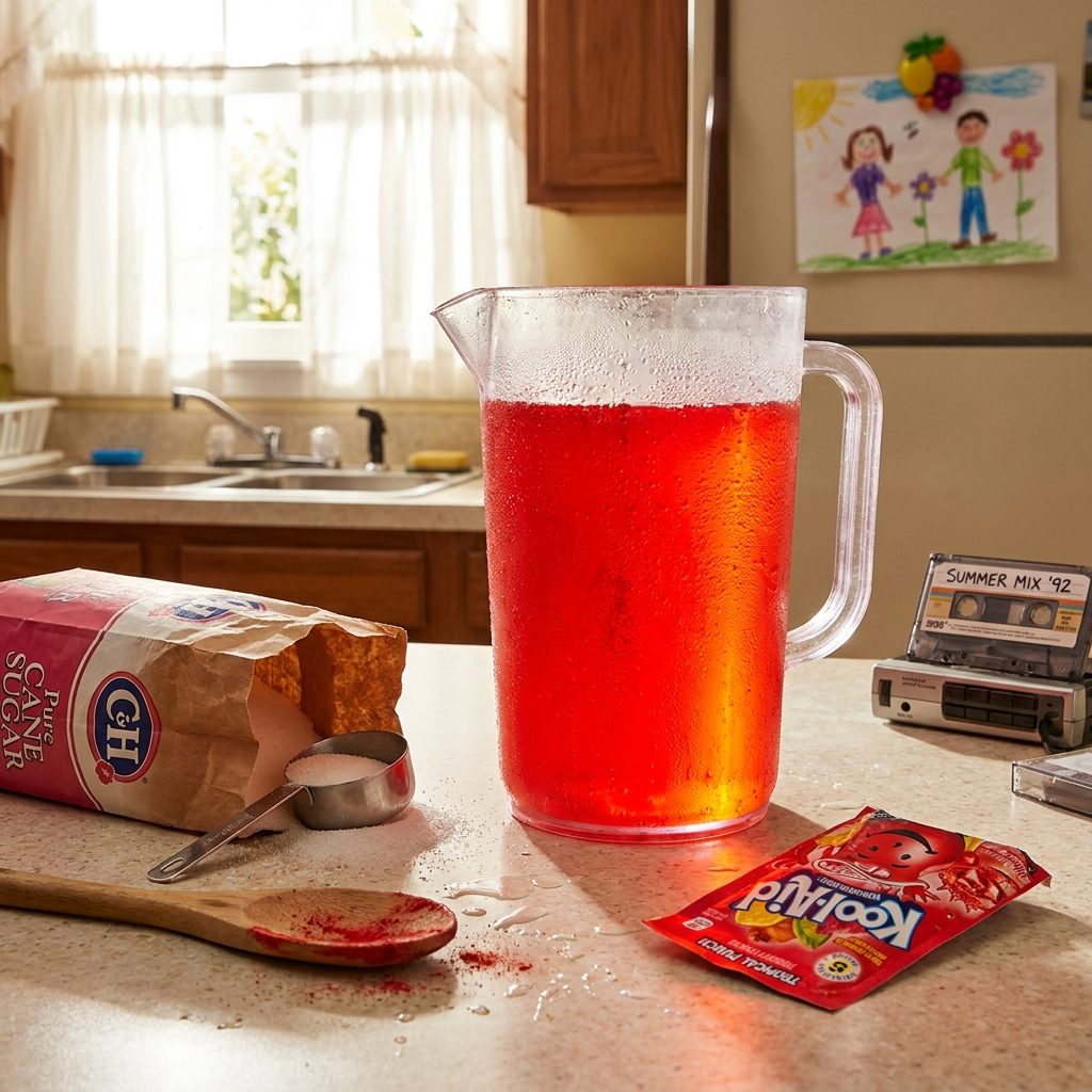 Making a Kool-Aid Pitcher With Approximately Nine Times the Sugar Recommended