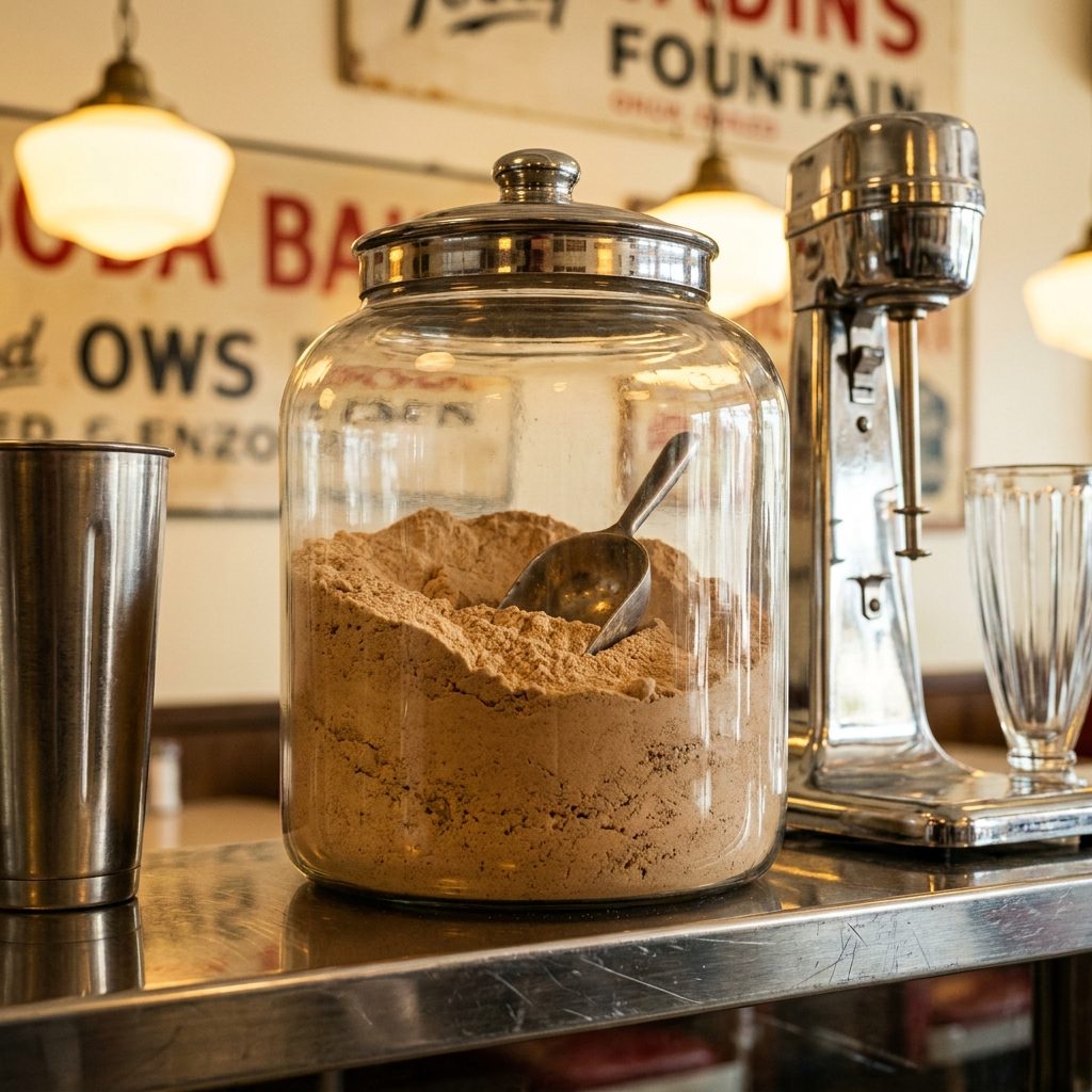 The Malted Milk Powder in the Big Glass Jar