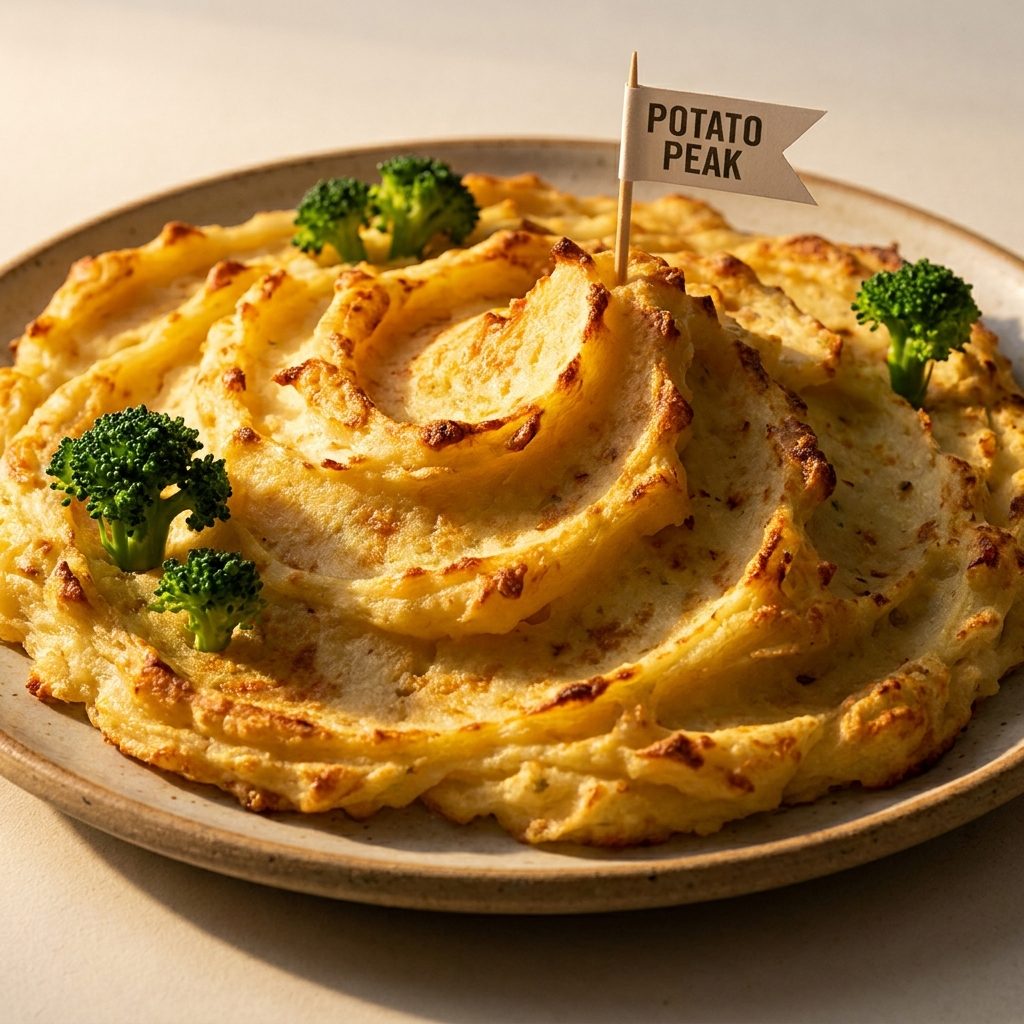 Mashed Potatoes With a Crust Like a Contour Map