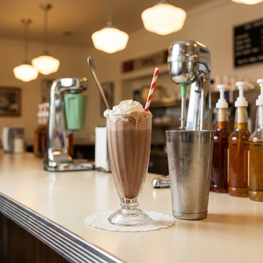 The Metal Milkshake Tin Set Down Next to Your Glass