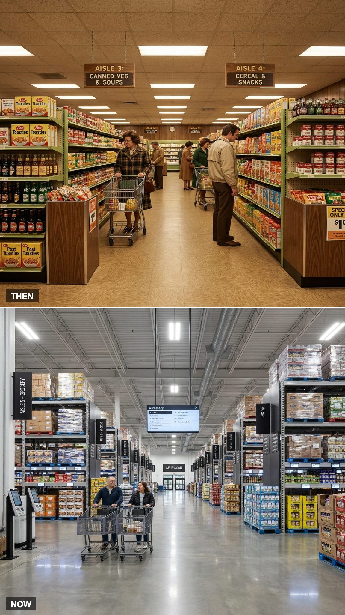 Overall Store Layout: From Manageable Supermarket to Cavernous Supercenter