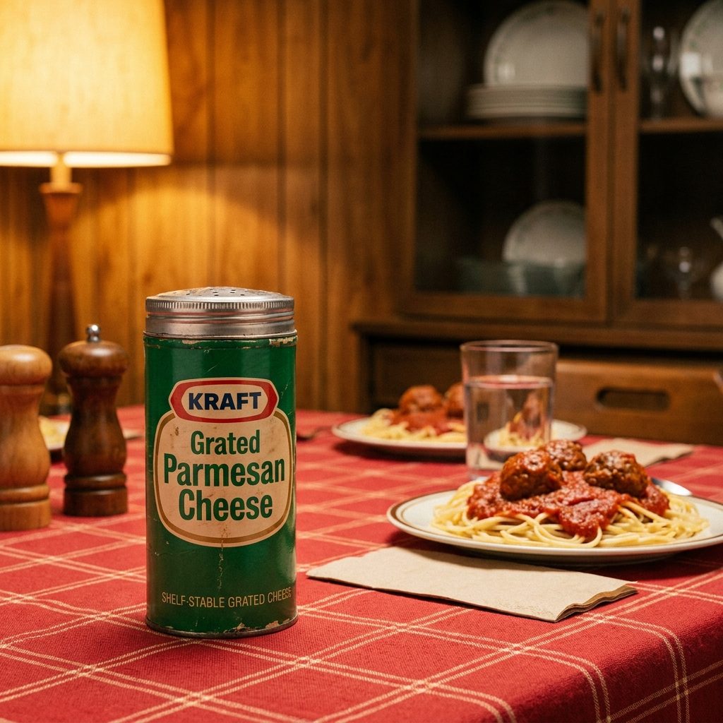 The Parmesan Cheese That Came in the Green Cardboard Cylinder