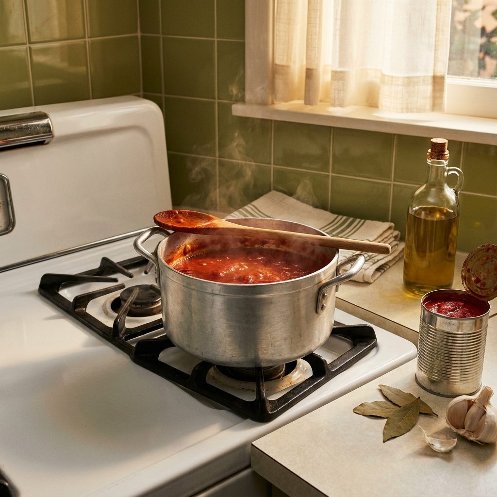 The Pot of Sauce That Simmered on the Back Burner All Sunday Afternoon