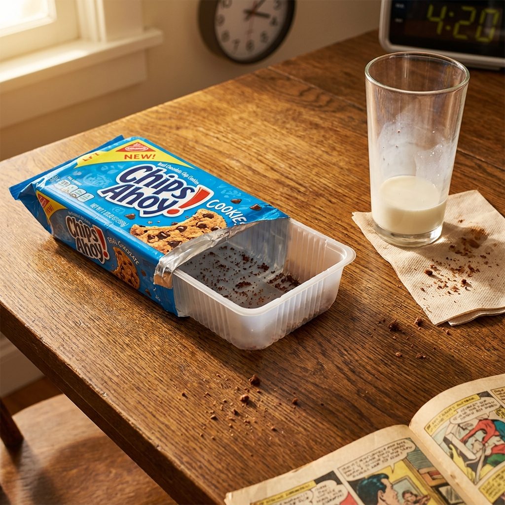 The Precise Moment You Realized You'd Eaten the Entire Sleeve of Chips Ahoy!