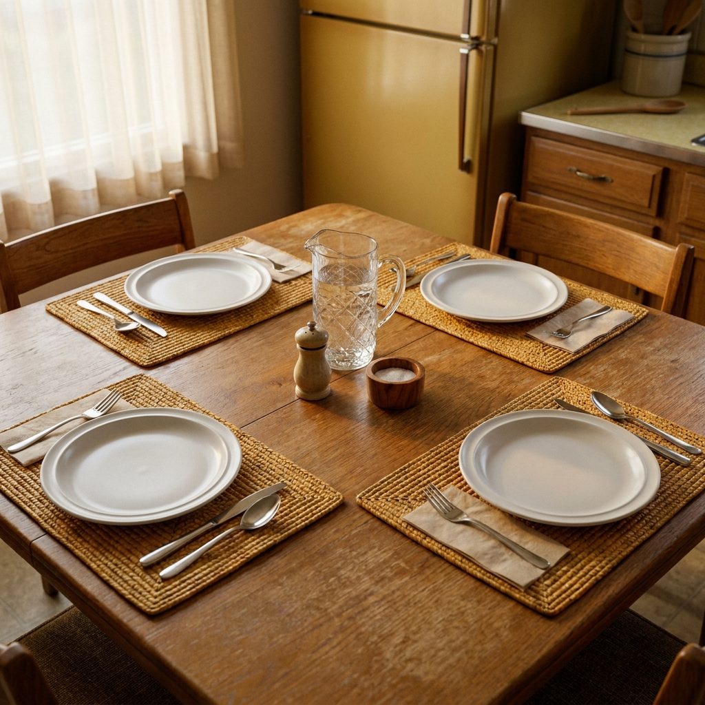 Reaching for Placemats Before a Tablecloth