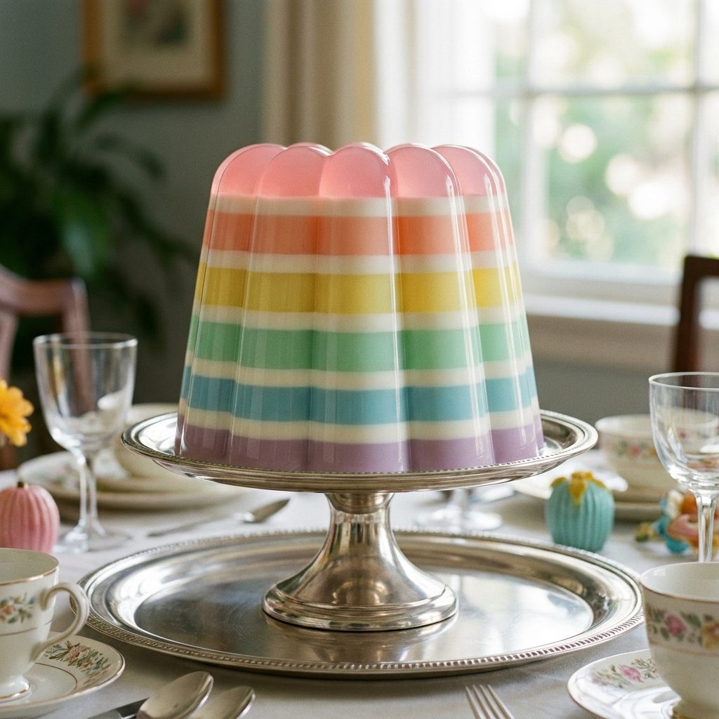 The Rainbow Ribbon Jell-O That Took Three Days and Absolute Dedication to Pull Off