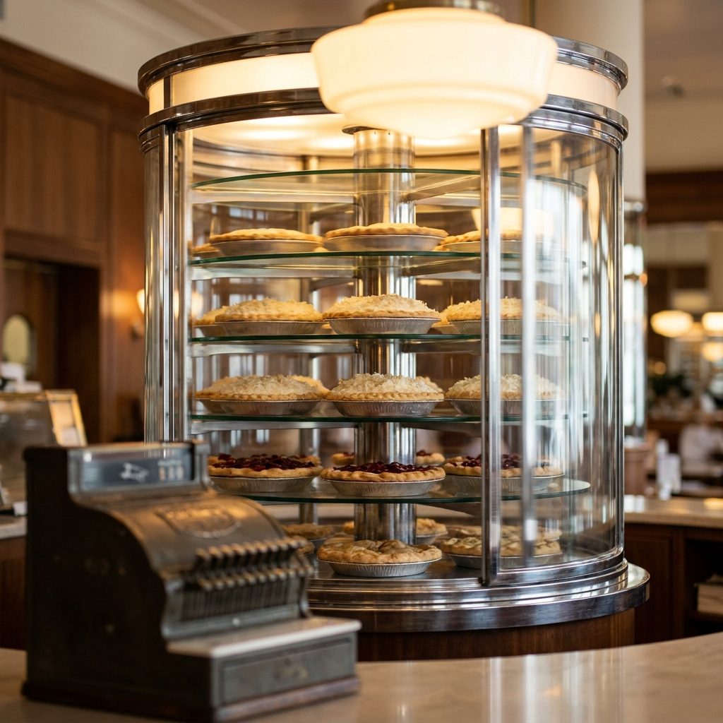 The Revolving Pie Case Sitting Right Next to the Cash Register