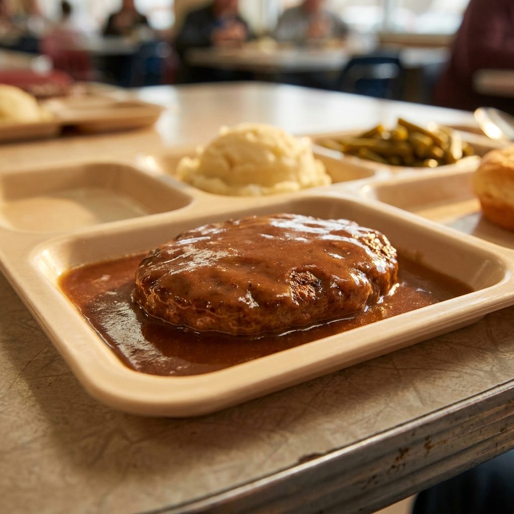 Salisbury Steak Drowning in Brown Gravy