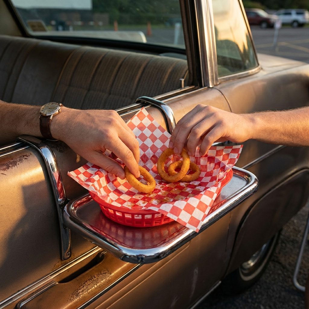 Sharing One Basket of Onion Rings on a Date and Both Pretending You Weren't Going to Eat All of Them