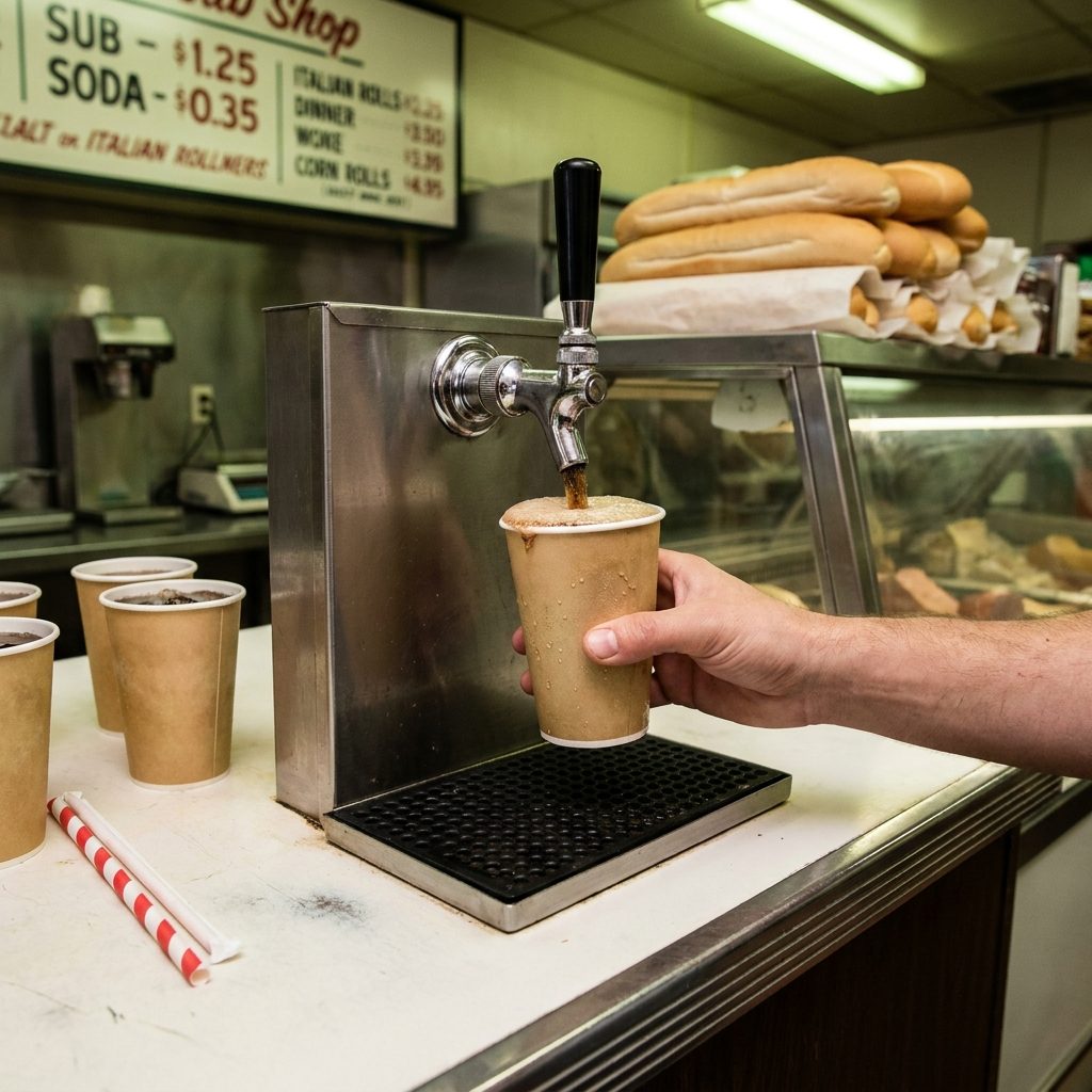 The Soda That Came Out of a Tap Behind the Counter, Not a Fountain You Served Yourself