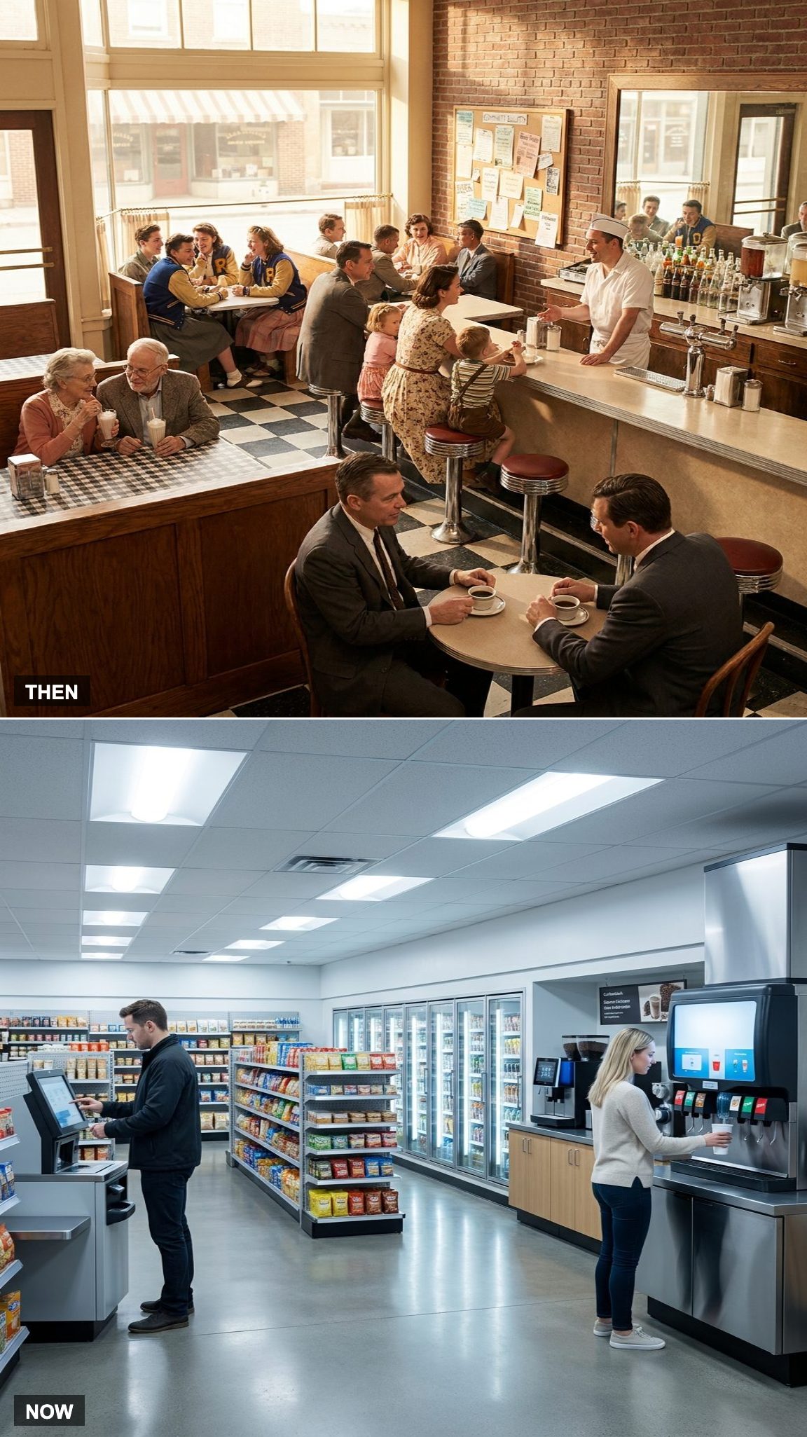 The Town’s Living Room vs. the Quick Convenience Stop