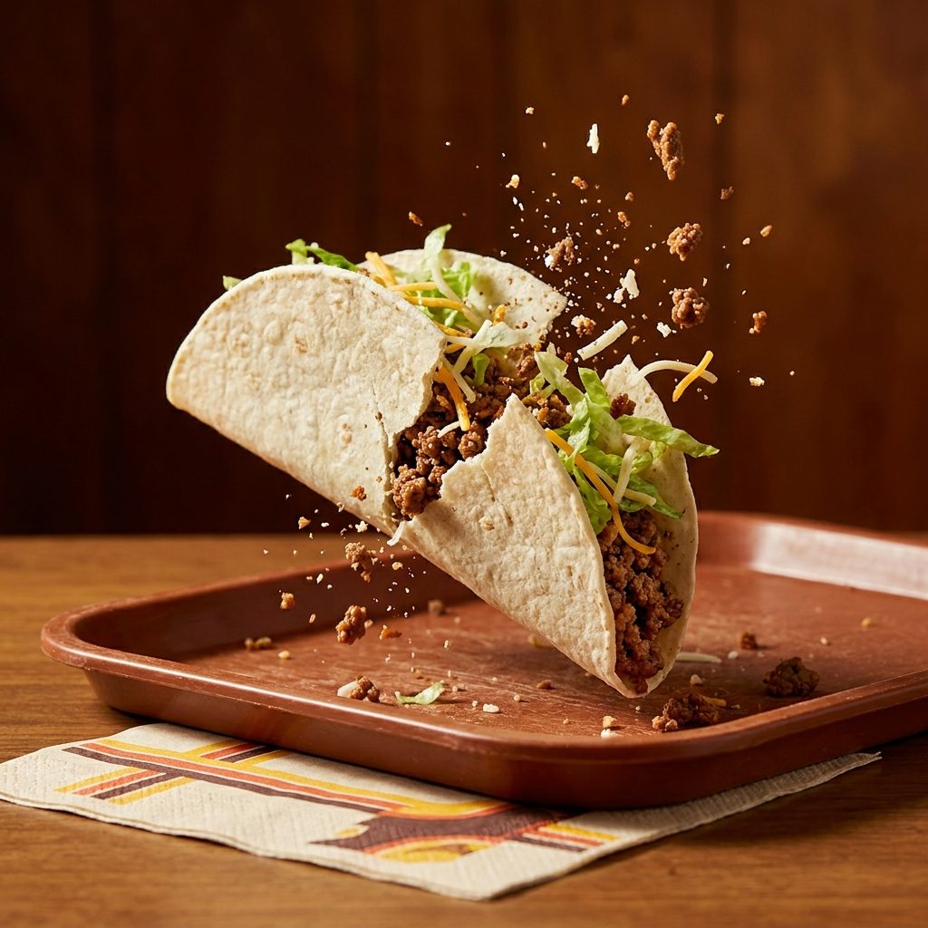 Beef Tacos in a Shell That Shattered on First Bite