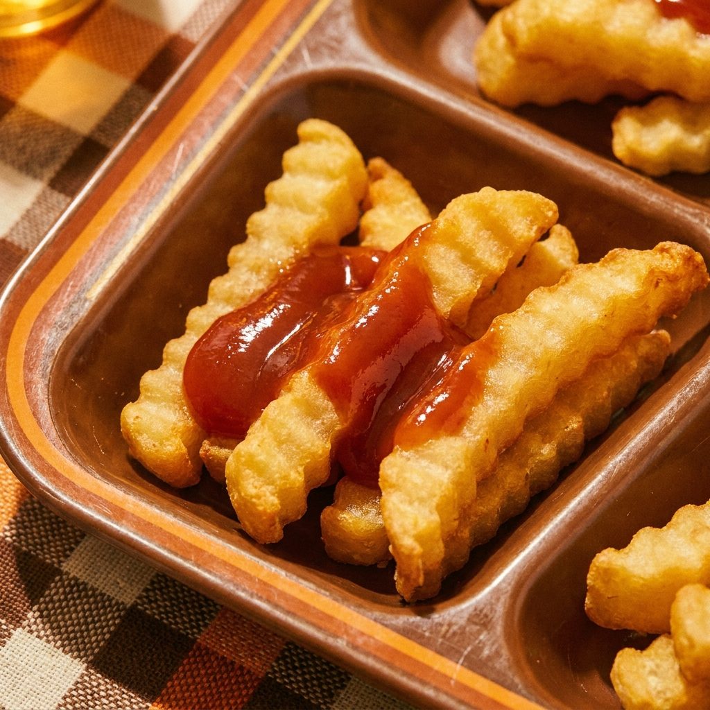 Crinkle-Cut Fries With the Ridges That Held the Ketchup