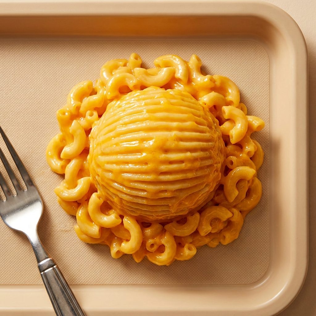 Macaroni and Cheese Scooped With an Ice Cream Disher